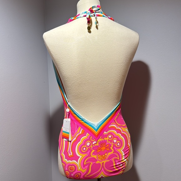 NWT Trina Turk Morning Sunrise plunge one piece - Picture 4 of 5